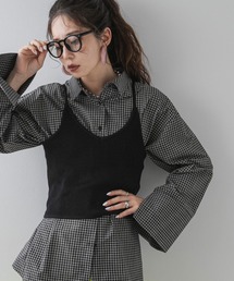 リバーシブルニットキャミビスチェ