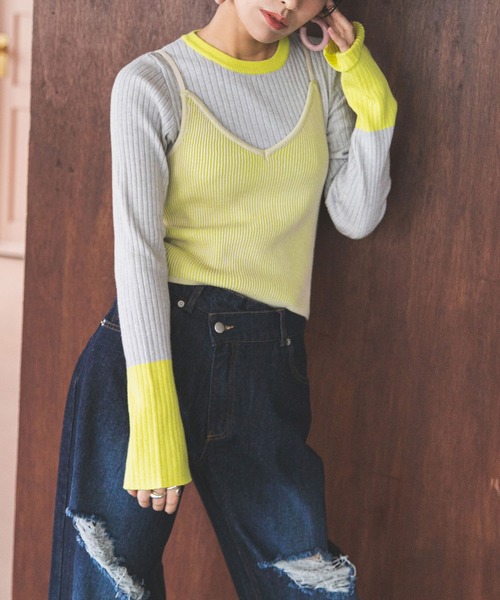 bohmal（ボマール）の「リバーシブルニットキャミビスチェ（キャミソール・レディース・レッド/アイボリー/ブラック・FREE）」の12枚目の写真