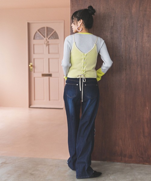 bohmal（ボマール）の「リバーシブルニットキャミビスチェ（キャミソール・レディース・レッド/アイボリー/ブラック・FREE）」の15枚目の写真