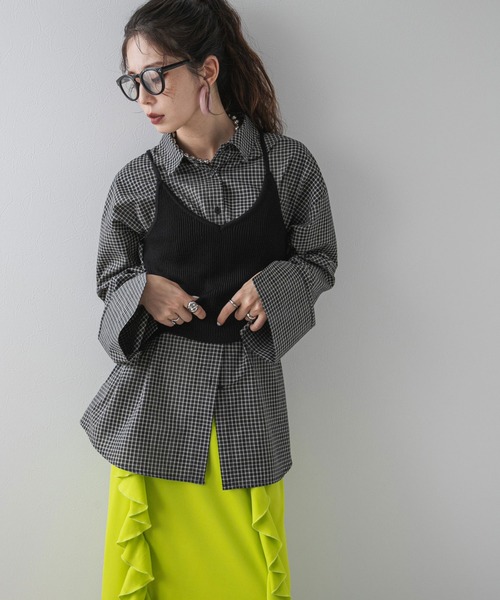 リバーシブルニットキャミビスチェ（キャミソール）｜bohmal（ボマール