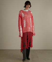 PRANK PROJECT | 【23WINTER PRE ORDER】モヘアダメージニットワンピ / Mohair Damaged Knit One Piece(ワンピース)