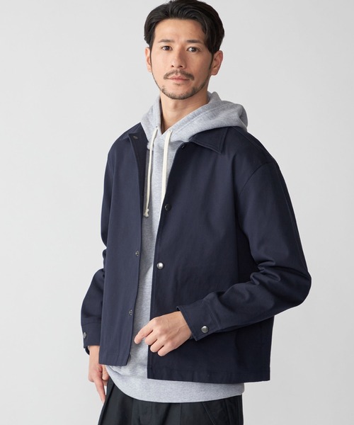 SHIPS.me(シップスミー)の「【ZOZO限定】SHIPS.me: スナップコーチジャケット(シャツ/ブラウス・メンズ・ダークグレー/ネイビー/ブラウン/ブラック/ブルーグレー・XS/S/M/L/XL)」の5枚目の写真