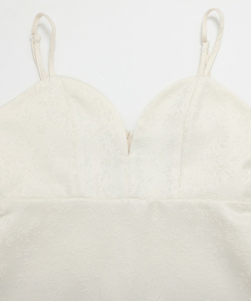 nouvellemoi（ヌーベルモイ）の「ジャガードキャミワンピース（ワンピース・レディース・アイボリー/ブラック・M/L/S）」の3枚目の写真