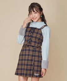 JENNI love（ジェニィラブ）の「【セットアイテム】【セットアップ対応】起毛チェックビスチェ＋スカートセット（その他トップス・キッズ）」