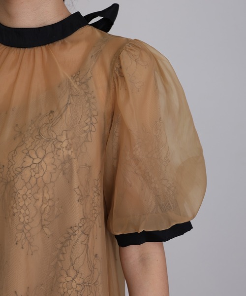 atlo（アトロ）の「袖あり&ロング パーティードレス シアーお呼ばれ