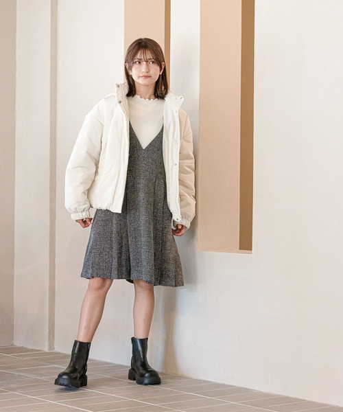 GLOBAL WORK（グローバルワーク）の「大人見え洗えるパファー/AND YUA ANY/193243（その他アウター・キッズ・ブルー/アイボリー/モカ/ブラック・150cm/160cm）」の5枚目の写真