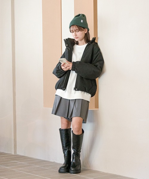 GLOBAL WORK（グローバルワーク）の「大人見え洗えるパファー/AND YUA ANY/193243（その他アウター・キッズ・ブルー/アイボリー/モカ/ブラック・150cm/160cm）」の7枚目の写真