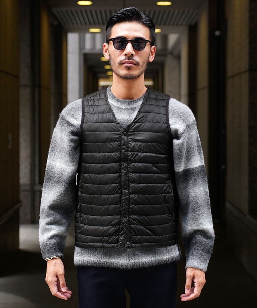jiggys shop(ジギーズショップ)の「Vネックインナーライトダウンベスト(ダウンベスト・メンズ・ブラック・MEDIUM/LARGE/X-LARGE)」の8枚目の写真