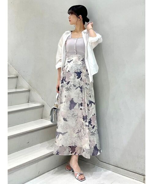 MERCURYDUO（マーキュリーデュオ）の「バックスリットシアーシャツ（シャツ/ブラウス・レディース・ベージュ/オレンジ/ラベンダー/チャコールグレー/オフホワイト/ピンク/ライム・FREE）」の22枚目の写真