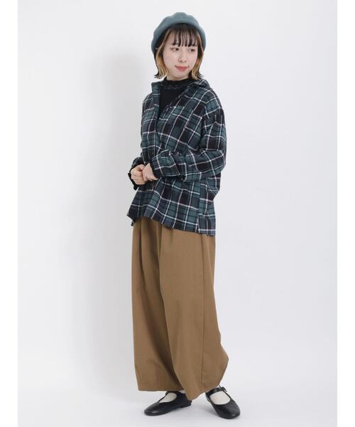 Samansa Mos2（サマンサ モスモス）の「【保温加工】二つ並び釦レギュラーカラーシャツ（シャツ/ブラウス・レディース・チャコールグレー/ネイビー/ブラック/オフホワイト・F）」の7枚目の写真