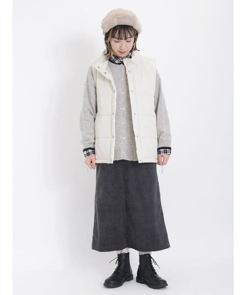 Samansa Mos2（サマンサ モスモス）の「【保温加工】二つ並び釦レギュラーカラーシャツ（シャツ/ブラウス・レディース・チャコールグレー/ネイビー/ブラック/オフホワイト・F）」の9枚目の写真