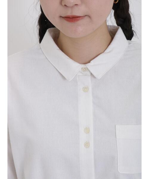 Samansa Mos2（サマンサ モスモス）の「【保温加工】二つ並び釦レギュラーカラーシャツ（シャツ/ブラウス・レディース・チャコールグレー/ネイビー/ブラック/オフホワイト・F）」の20枚目の写真