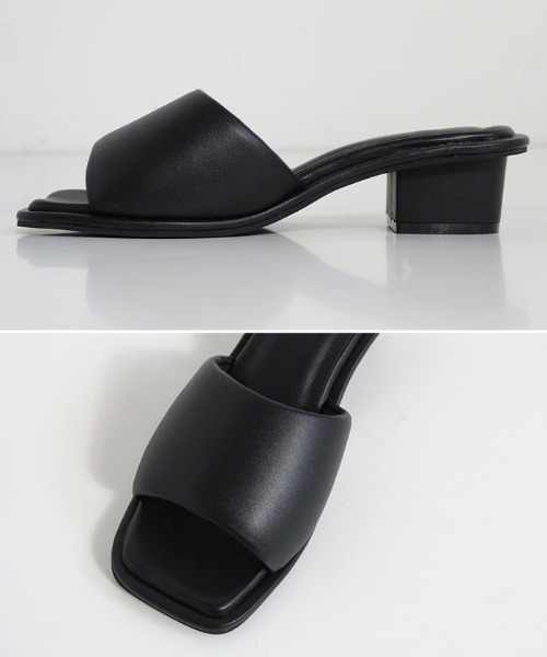 select MOCA(セレクトモカ)の「スクエアパテッドサンダル(サンダル・レディース・ブラック/ライトベージュ・SMALL/MEDIUM/LARGE)」の7枚目の写真