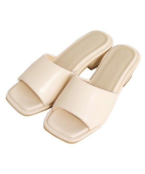 select MOCA(セレクトモカ)の「スクエアパテッドサンダル(サンダル・レディース・ブラック/ライトベージュ・SMALL/MEDIUM/LARGE)」の9枚目の写真