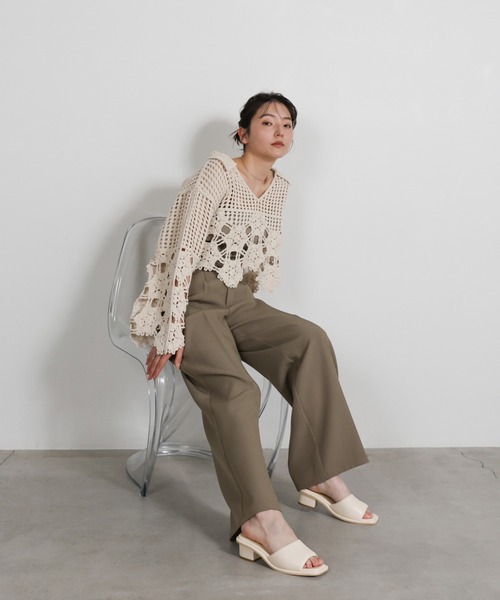 select MOCA(セレクトモカ)の「スクエアパテッドサンダル(サンダル・レディース・ブラック/ライトベージュ・SMALL/MEDIUM/LARGE)」の18枚目の写真