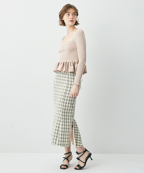 DEICY（デイシー）の「チェックＪＱマーメイドスカート（スカート・レディース・ブラック/ブルー/オフホワイト・1/0）」の6枚目の写真