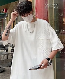 WARAIJOGO（ワライジョウゴ）の「【WARAIJOGO】切替デザイン半袖オーバーサイズTシャツ（Tシャツ/カットソー・メンズ）」