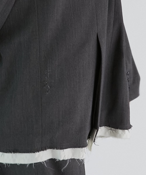 PRANK PROJECT(プランクプロジェクト)の「ダメージオーバージャケット / Damaged Over Jacket(テーラードジャケット・レディース・ブラック/グレー・FREE)」の21枚目の写真