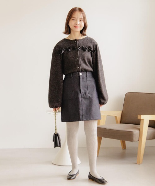 flower(フラワー)の「レザーキルティングバッグ2(ショルダーバッグ・レディース・ブラック/ホワイト・FREE)」の8枚目の写真