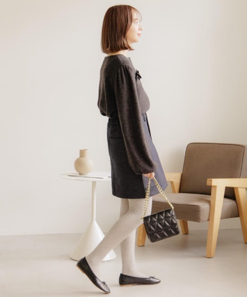 flower(フラワー)の「レザーキルティングバッグ2(ショルダーバッグ・レディース・ブラック/ホワイト・FREE)」の9枚目の写真