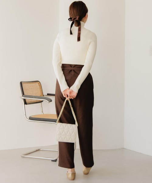 flower(フラワー)の「レザーキルティングバッグ2(ショルダーバッグ・レディース・ブラック/ホワイト・FREE)」の20枚目の写真