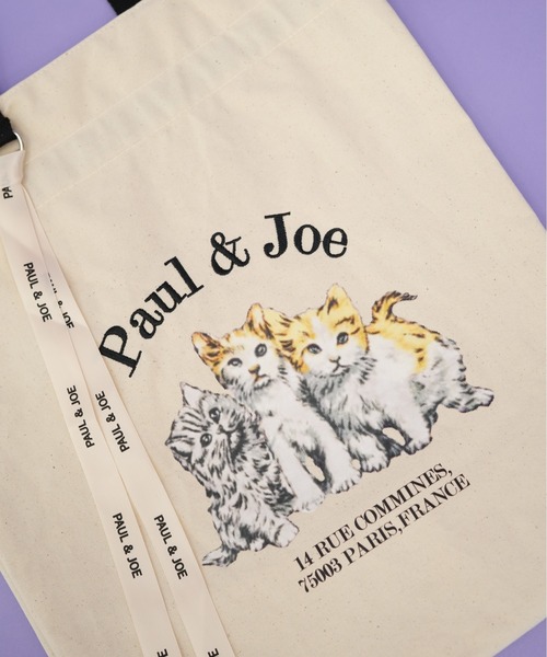 PAUL & JOE ACCESSOIRES(ポールアンドジョーアクセソワ)の「【PAUL & JOE ACCESSOIRES /ポール アンド ジョー アクセソワ 】 キャンバス・スリーキャッツ 巾着トートバッグ(トートバッグ・レディース・アイボリー/ブラック・FREE)」の7枚目の写真