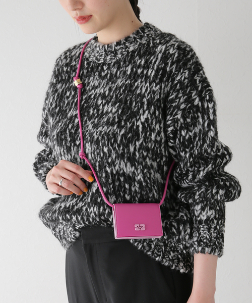 セール】【GANNI / ガニー】Bou Wallet On Strap：ショルダー