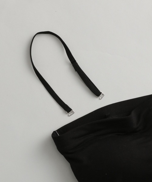 A part by（アパートバイ）の「【カップ取り外せる】レーヨンカップツキベアキャミソール（キャミソール・レディース・ライトグレー/ブラック/オフホワイト・FREE）」の5枚目の写真