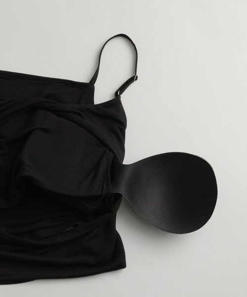 A part by（アパートバイ）の「【カップ取り外せる】レーヨンカップツキベアキャミソール（キャミソール・レディース・ライトグレー/ブラック/オフホワイト・FREE）」の16枚目の写真