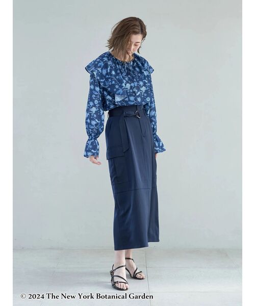 YECCA VECCA(イェッカヴェッカ)の「NY Botanical Garden ブラウス(シャツ/ブラウス・レディース・ネイビー/オフホワイト・FREE)」の19枚目の写真