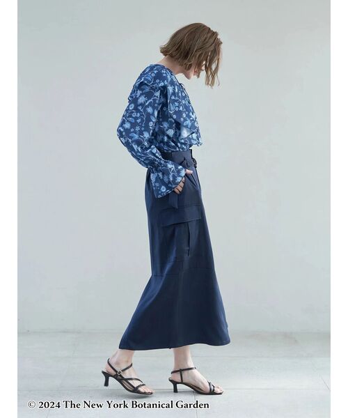 YECCA VECCA(イェッカヴェッカ)の「NY Botanical Garden ブラウス(シャツ/ブラウス・レディース・ネイビー/オフホワイト・FREE)」の18枚目の写真