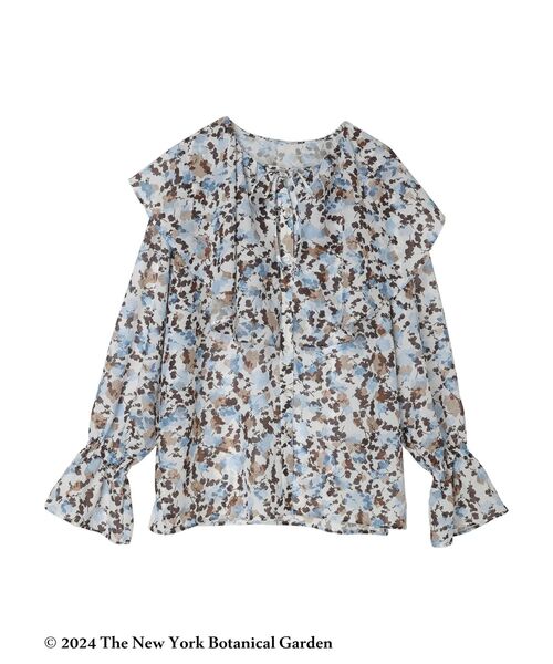 YECCA VECCA(イェッカヴェッカ)の「NY Botanical Garden ブラウス(シャツ/ブラウス・レディース・ネイビー/オフホワイト・FREE)」の15枚目の写真