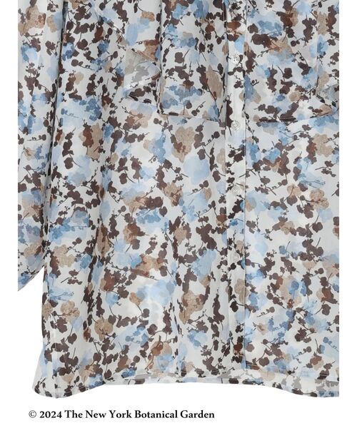 YECCA VECCA(イェッカヴェッカ)の「NY Botanical Garden ブラウス(シャツ/ブラウス・レディース・ネイビー/オフホワイト・FREE)」の11枚目の写真