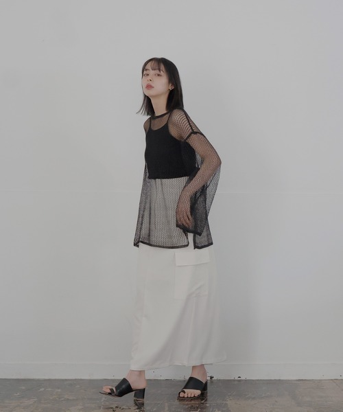 LIAN（リアン）の「ラメメッシュニットプルオーバー（ニット/セーター・レディース・ブラック/ピンク/シルバー・FREE）」の18枚目の写真