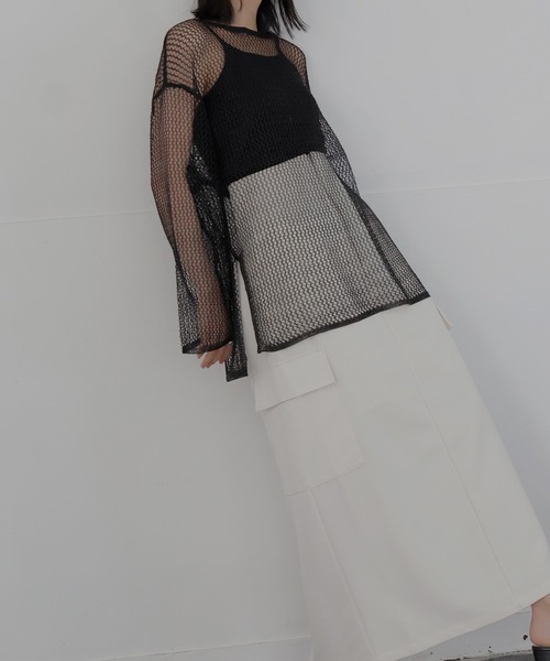 LIAN（リアン）の「ラメメッシュニットプルオーバー（ニット/セーター・レディース・ブラック/ピンク/シルバー・FREE）」の17枚目の写真