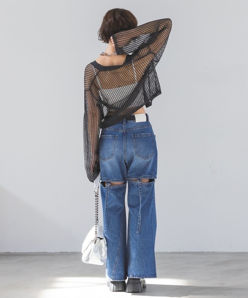 カーディガン シアーメッシュフードボレロ レディース PAGEBOY カーディガン シアーカットフードボレロ レディース