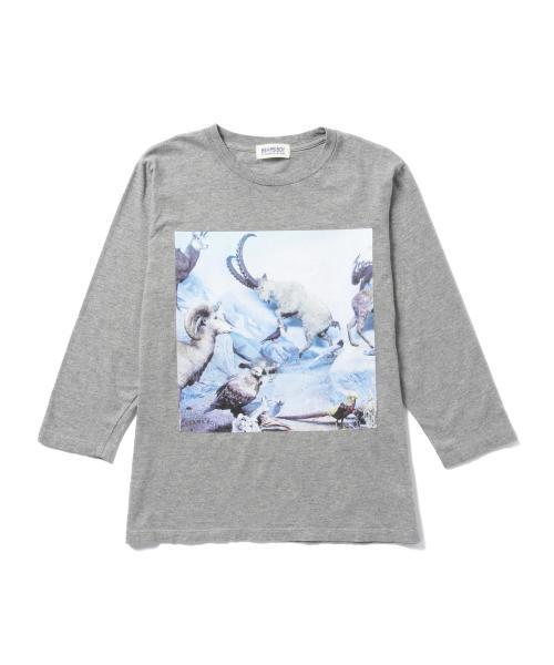 BEAMS BOY（ビームスボーイ）の「masacova! / 7分袖 プリントT（Tシャツ/カットソー・レディース・グレー/ホワイト・ONE SIZE）」の9枚目の写真
