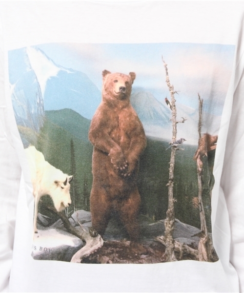 BEAMS BOY（ビームスボーイ）の「masacova! / 7分袖 プリントT（Tシャツ/カットソー・レディース・グレー/ホワイト・ONE SIZE）」の5枚目の写真