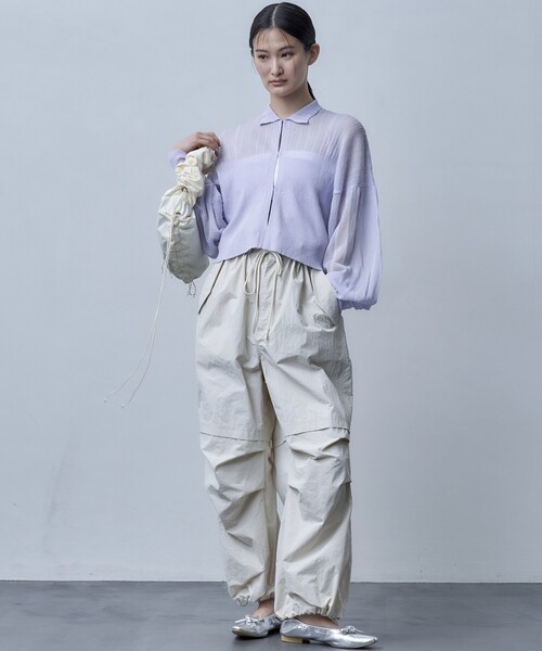 Firsthand(ファーストハンド)の「Firsthand/ファーストハンド ボリュームスリーブシアーニットカーディガン(カーディガン/ボレロ・レディース・ラベンダー/ホワイト/ブラック・FREE)」の18枚目の写真