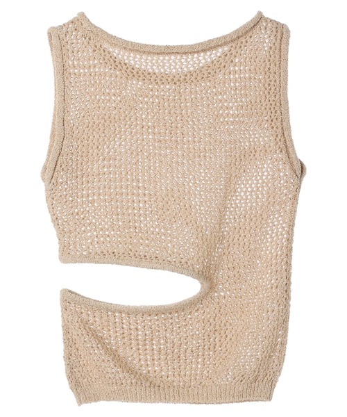 DURAS（デュラス）の「Side open knit（ニット/セーター・レディース・ブラック/ベージュ/グリーン・FREE）」の4枚目の写真