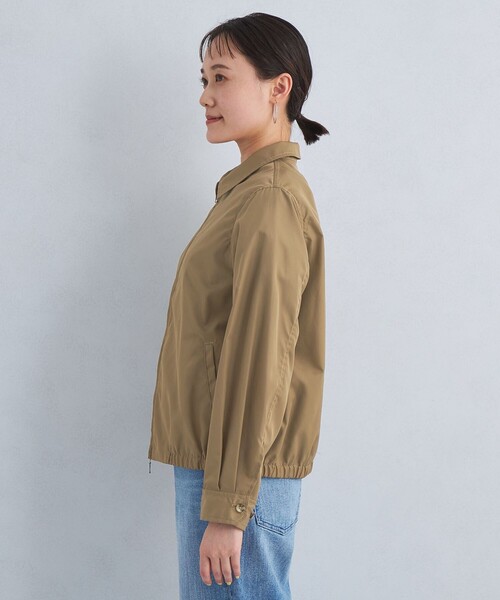 green label relaxing（グリーンレーベルリラクシング）の「<SEASONAL COLLECTION>スウィングトップ ブルゾン（ナイロンジャケット・レディース・ベージュ/ブラック・FREE）」の8枚目の写真