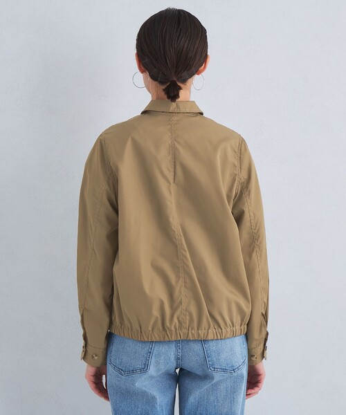 green label relaxing（グリーンレーベルリラクシング）の「<SEASONAL COLLECTION>スウィングトップ ブルゾン（ナイロンジャケット・レディース・ベージュ/ブラック・FREE）」の9枚目の写真