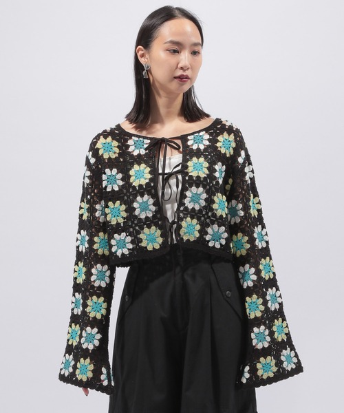 PAGEBOY（ページボーイ）の「クロシェライクボレロ（カーディガン/ボレロ・レディース・ホワイト系その他/ブラック/オフホワイト・FREE）」の14枚目の写真