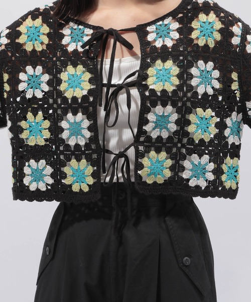 PAGEBOY（ページボーイ）の「クロシェライクボレロ（カーディガン/ボレロ・レディース・ホワイト系その他/ブラック/オフホワイト・FREE）」の9枚目の写真