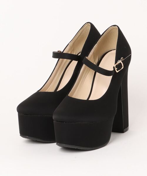 Elvis Luce（エルビスルーチェ）の「ElvisLuce(エルビスルーチェ)13.5cm厚底ストームヒールパンプス（パンプス・レディース・ホワイト/ブラック/ブラック系その他/ゴールド/ブラック系その他2/グレー系その他/ブラック系その他3/シルバー・M/L/LL/S）」の6枚目の写真