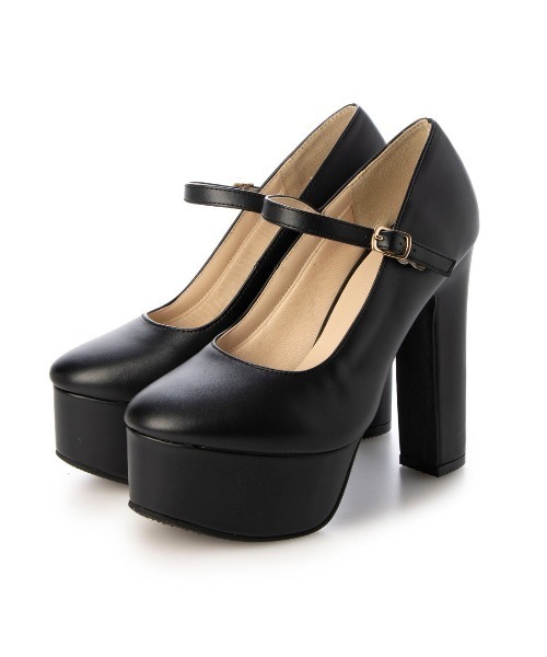 Elvis Luce（エルビスルーチェ）の「ElvisLuce(エルビスルーチェ)13.5cm厚底ストームヒールパンプス（パンプス・レディース・ホワイト/ブラック/ブラック系その他/ゴールド/ブラック系その他2/グレー系その他/ブラック系その他3/シルバー・M/L/LL/S）」の3枚目の写真