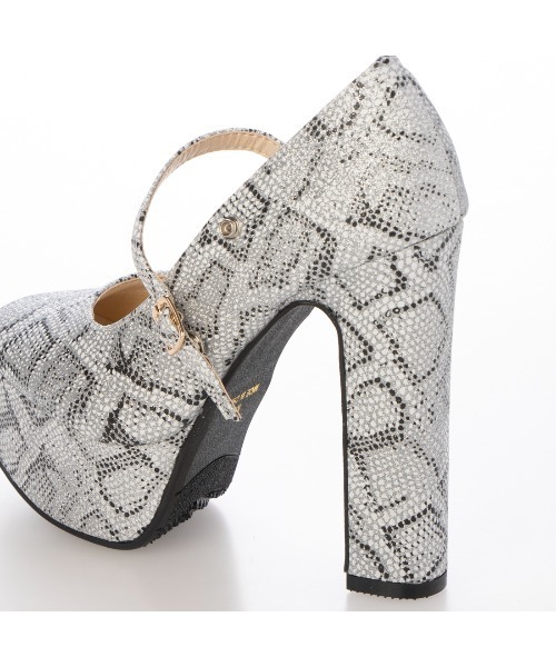 Elvis Luce（エルビスルーチェ）の「ElvisLuce(エルビスルーチェ)13.5cm厚底ストームヒールパンプス（パンプス・レディース・ホワイト/ブラック/ブラック系その他/ゴールド/ブラック系その他2/グレー系その他/ブラック系その他3/シルバー・M/L/LL/S）」の19枚目の写真