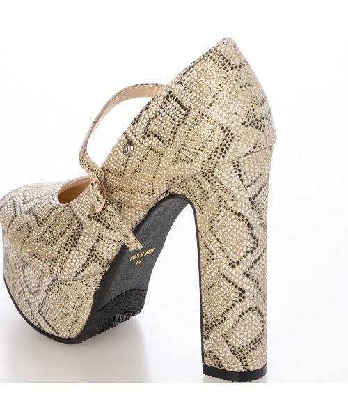 Elvis Luce（エルビスルーチェ）の「ElvisLuce(エルビスルーチェ)13.5cm厚底ストームヒールパンプス（パンプス・レディース・ホワイト/ブラック/ブラック系その他/ゴールド/ブラック系その他2/グレー系その他/ブラック系その他3/シルバー・M/L/LL/S）」の20枚目の写真