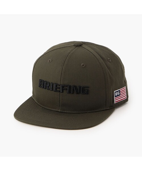 BRIEFING（ブリーフィング）の「【完売カラー9月上旬～中旬頃入荷予定】MENS BASIC FLAT VISOR CAP（キャップ・メンズ・ホワイト/ネイビー/ベージュ/オリーブ/ブラック・FREE）」の4枚目の写真