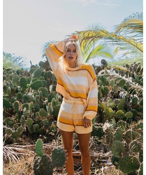 BILLABONG（ビラボン）の「BILLABONG レディース SOL TIME セーター 【2024年春夏モデル】/ビラボンニット（ニット/セーター・レディース・マルチ・MEDIUM）」の2枚目の写真